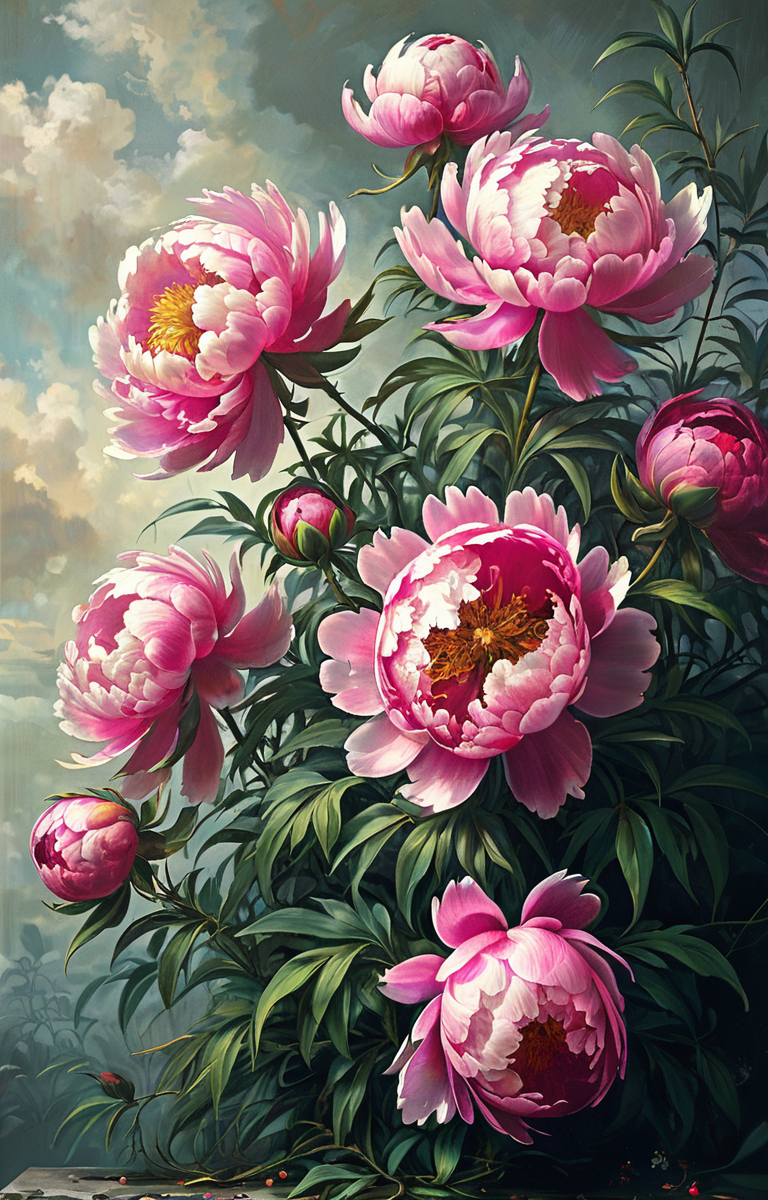 masterpiece,best quality,<lora:tbh334-sdxl:0.6>,illustration,style of Anato Finnstark decaying peonies