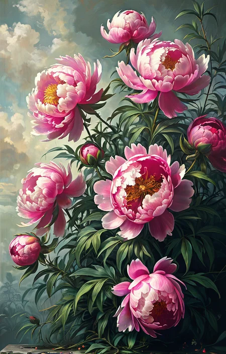 masterpiece,best quality,<lora:tbh334-sdxl:0.6>,illustration,style of Anato Finnstark decaying peonies