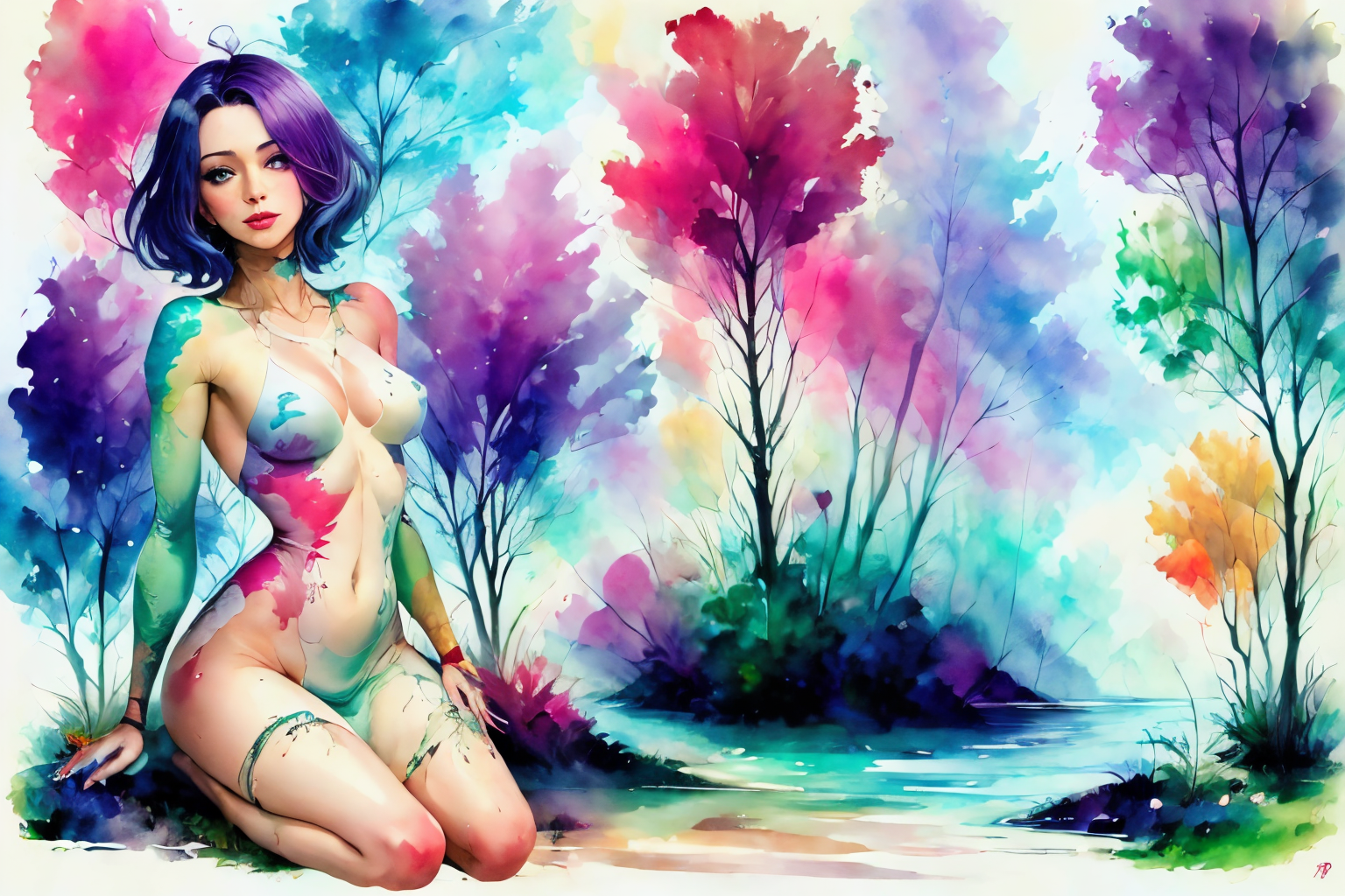 EdobAquarel woman full body shot (((masterpiece))) <lora:EdobAquarel_v1.0:1>
