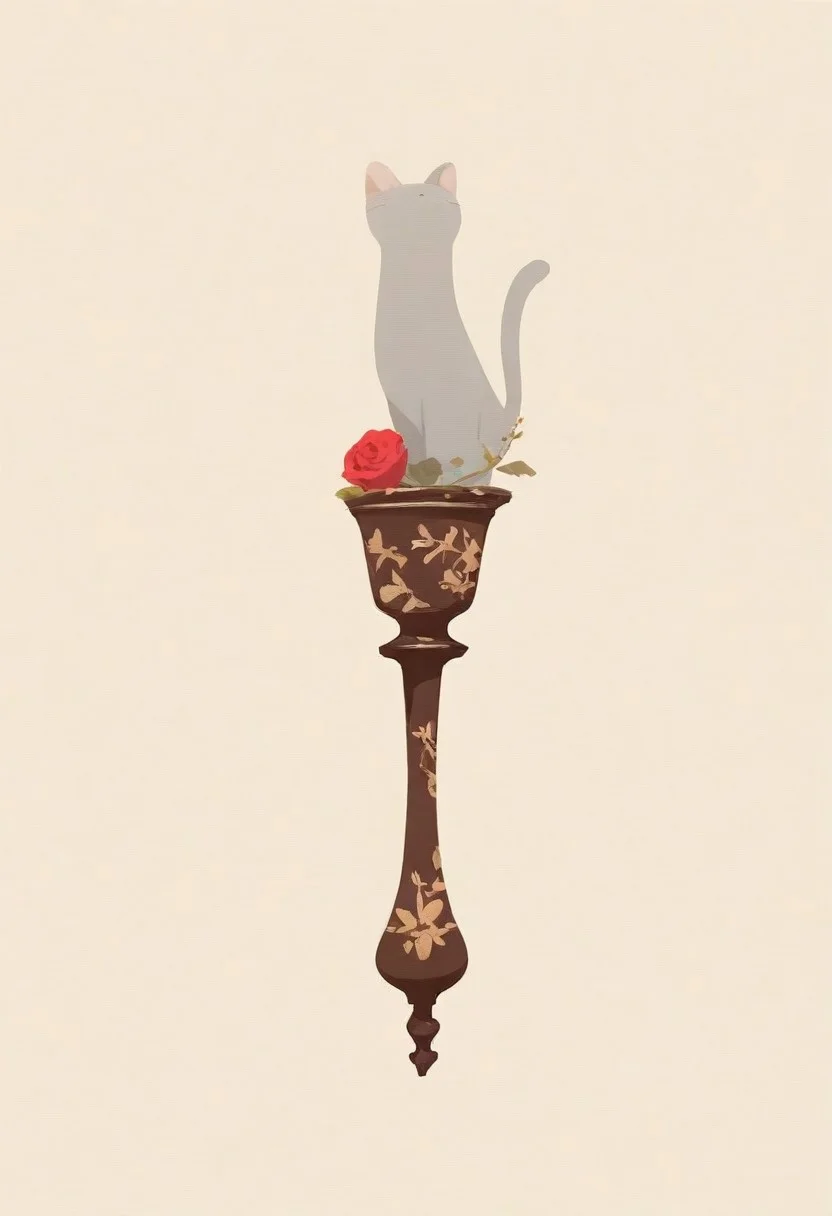 simple background, beige background, jumping gray cat, vase in the back, rose,
BREAK
masterpiece, best quality, good quality, very awa, very aesthetic, absurdres, newest, (Perfect details),(****), haiz_ai, no lineart,no outline,