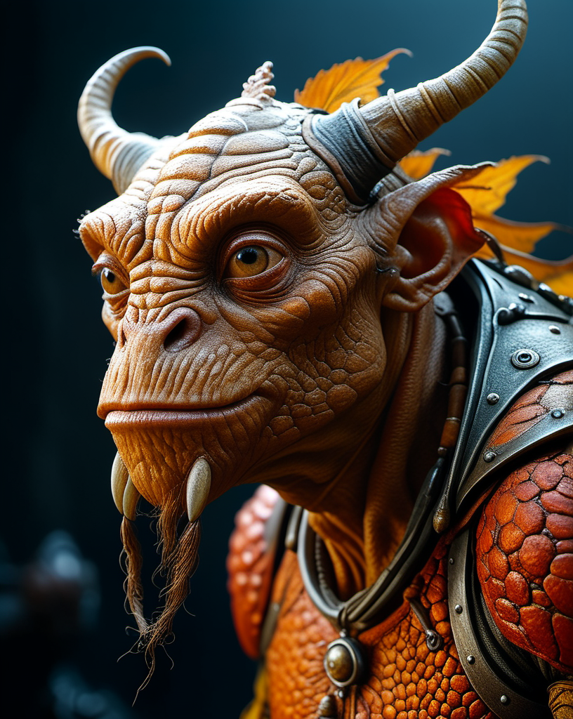 Hyperrealistic art cinematic film still photography in the style of detailed hyperrealism photoshoot, creature, fantasy, James Christensen, bold lines, hyper detailed, shallow depth of field, vignette, highly detailed, high budget, bokeh, cinemascope, moody, epic, gorgeous, film grain, grainy, extremely high-resolution details, photographic, realism pushed to extreme, fine texture, incredibly lifelike,
