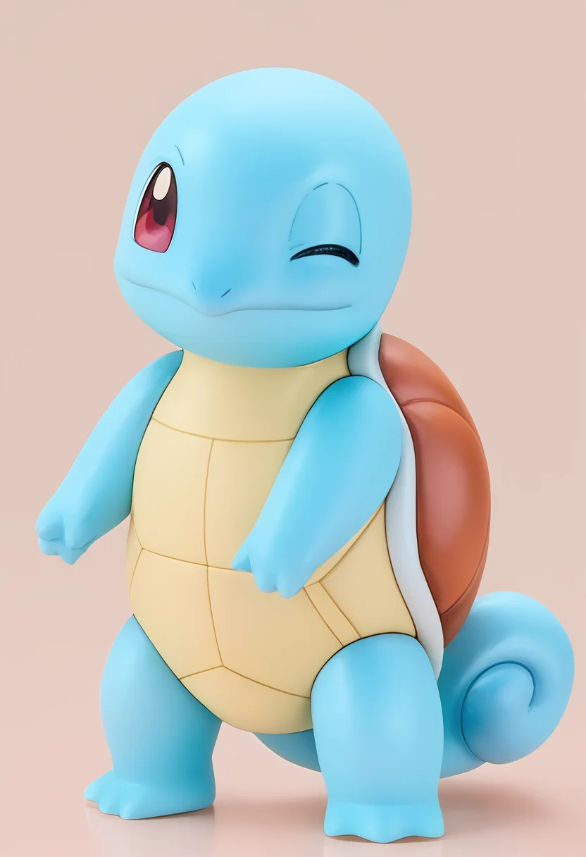 (score_9:0.9),score_8_up,score_7_up,anime style,rating_safe,(zPDXL),<lora:Squirtle ponyXL v3:1>,squirtle0007,full body,transparent background,solo,squirtle0007,standing,closed mouth,looking at viewer,one eye closed,smile,