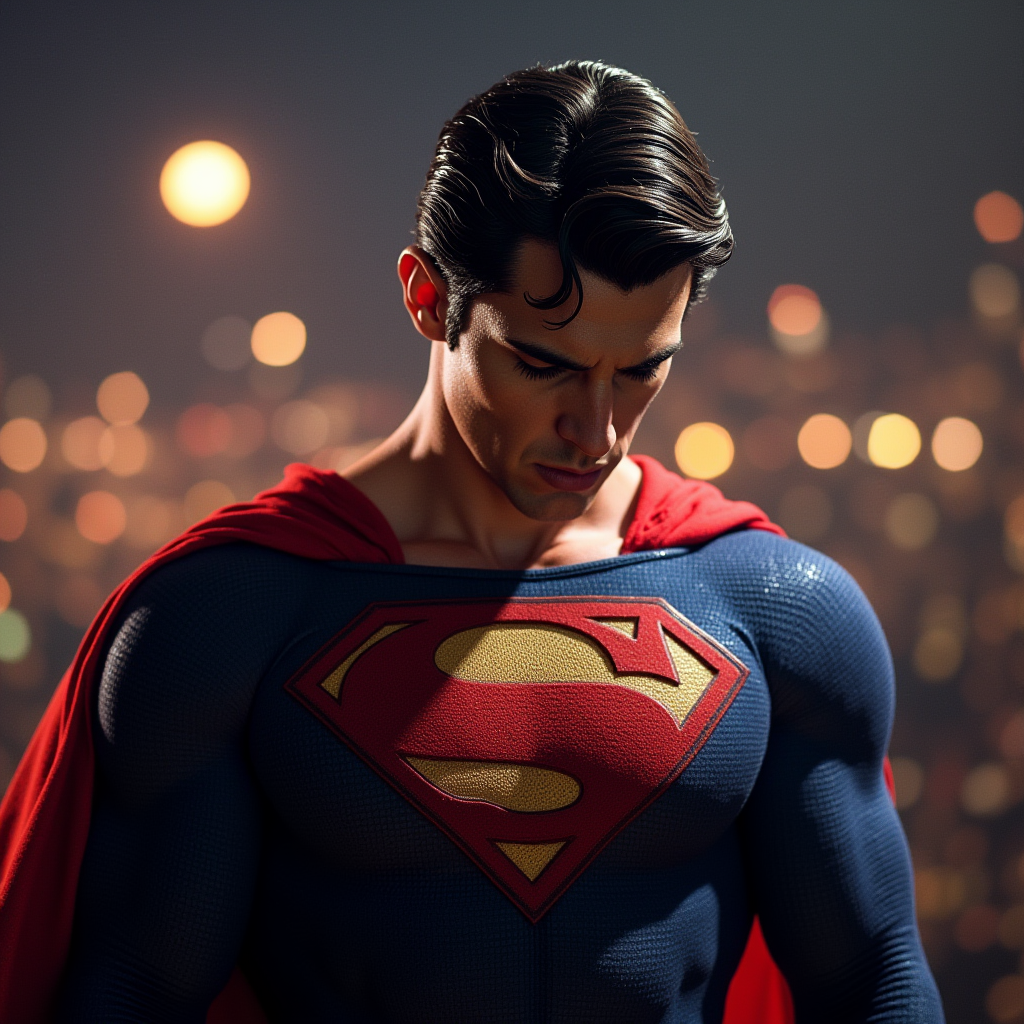 <lora:perfection style v1:1> 
a sad superman looking at viwers perfection style