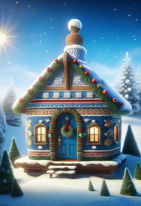 score_10 , score_9_up, score_8_up, score_7_up , score_6_up, vibrant colors, shiny_skin , prefect lighting, detailed image, snoozing , masterpiece , best quality , highly detailed , ultra quality , BREAK , ((ChristmasSweater , made out of ChristmasSweater , Everything made out of ChristmasSweater)) , 
((Landscape)) , jewelry , tree , sun , blue sky , snow , snowman , The small house , 
detailed background , (Christmas theme) , cinematic composition ,