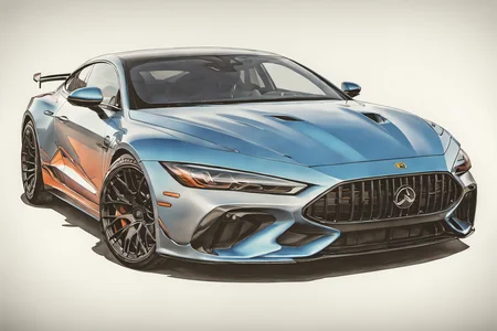 marker rendering of a car, concept art, sporty, fast, sleek, sexy, aggressive, high performance, colorful, marker, crisp lines, sketch, illustration, illustrative, marker drawing, expressive strokes, graphic, sharp, crisp, in-focus, uncropped, high-quality <lora:MercedesAGTGTCoupe:1.2>
