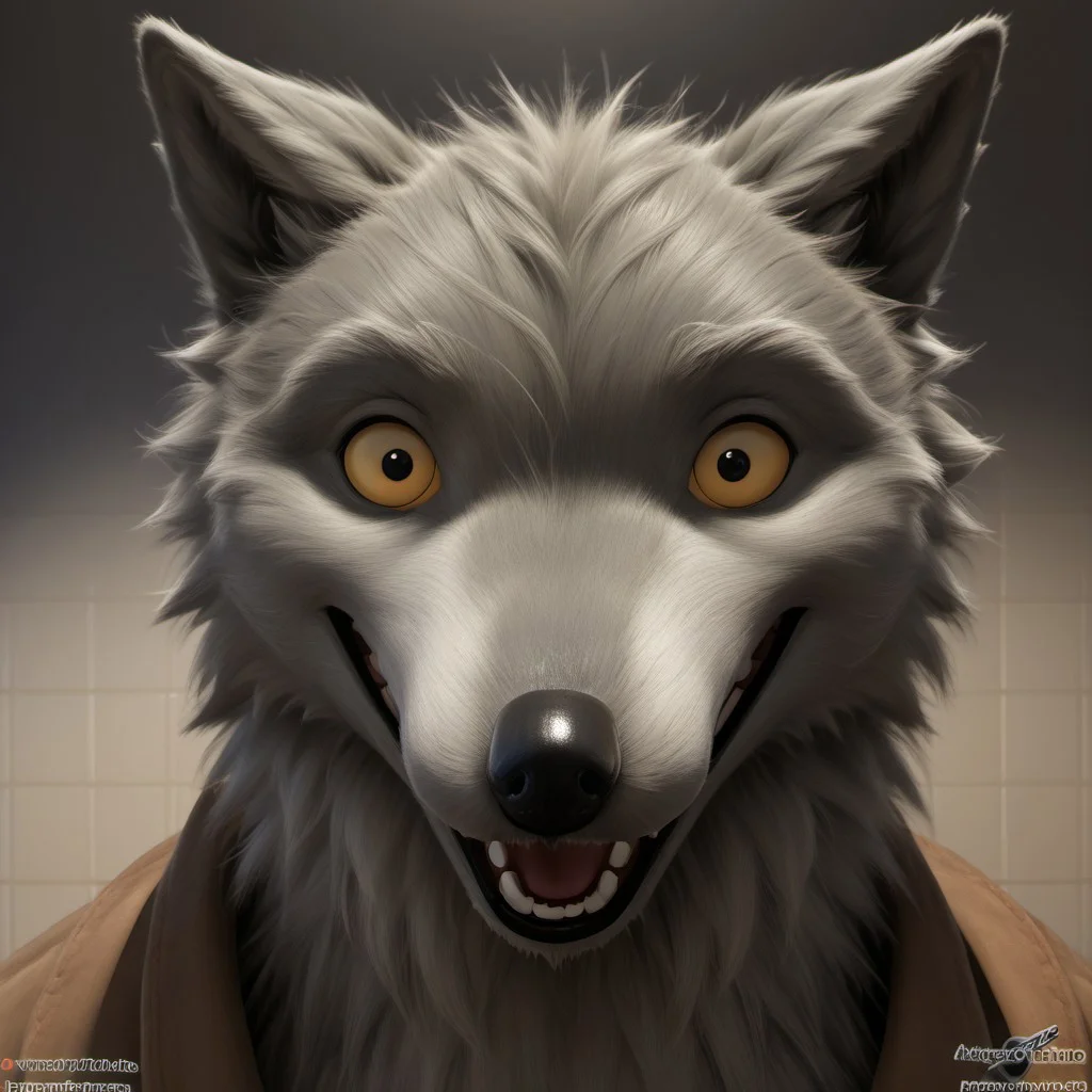 score_9, score_8_up, score_7_up, source:furry, dynamic lighting, detailed background, bedroom background, anthro, furry, male, 1boi, (headshot), solo, (detailed face, detailed eyes), WB_sketchv1, furry, anthropomorphic character, WB_SketchV1
BREAK
Anthro_wolf, BBW, grey fur, yellow sclera, beady eyes, black eyes, black nose, long snout, shocked expression, opened mouth, wolf ears
BREAK
headshot
<lora:add-detail-xl:1.5>