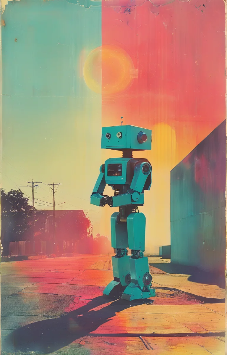 masterpiece,best quality,<lora:tbh252-sdxl:0.9>,illustration,style of Solargram portrait of Housework robots