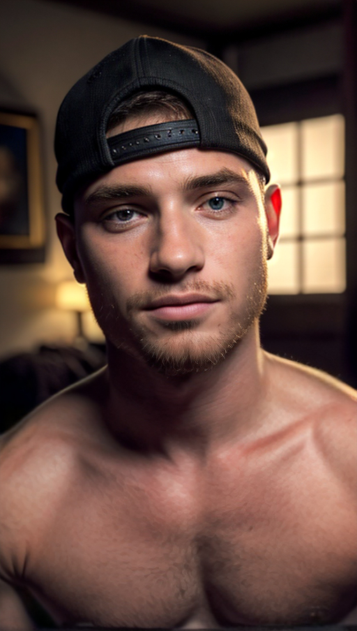 ASCII<lora:Country_boy:0.5>  Photo of a man, close up portrait, skinny, hat backwards, dark bedroom, windows, close up portrait, high detail, realistic, high detail, 8k, (Masterpiece, high quality:1.3), masterpiece, depth of field, bokeh, detailed, homoerotic, (homoerotic), highly detailed, sharp focus, intricate, smooth, elegant, fantasy, cinematic lighting, cinematic, masterpiece, matte, photorealistic, 4k, beautiful, volumetric lighting, dramatic,