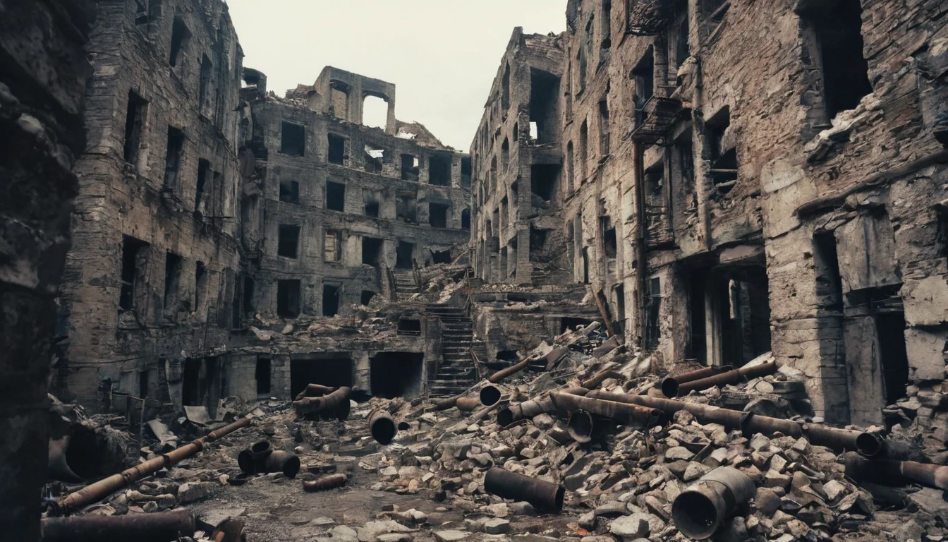 photograph fflixdcenv, no humans, scenery, original, ruins, photoshop (medium), pipes, building, stairs, rubble
<lora:fflixdcenv-000013:0.7>, 50mm . cinematic 4k epic detailed 4k epic detailed photograph shot on kodak detailed cinematic hbo dark moody, 35mm photo, grainy, vignette, vintage, Kodachrome, Lomography, stained, highly detailed, found footage