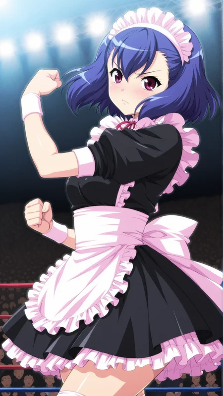 masterpiece, best quality, anime coloring, wrestling ring, audience
1girl, solo, dynamic pose, fighting stance
<lora:Maiden-Sakaurazaki_lL_v01:1> maiden-sakaurazaki