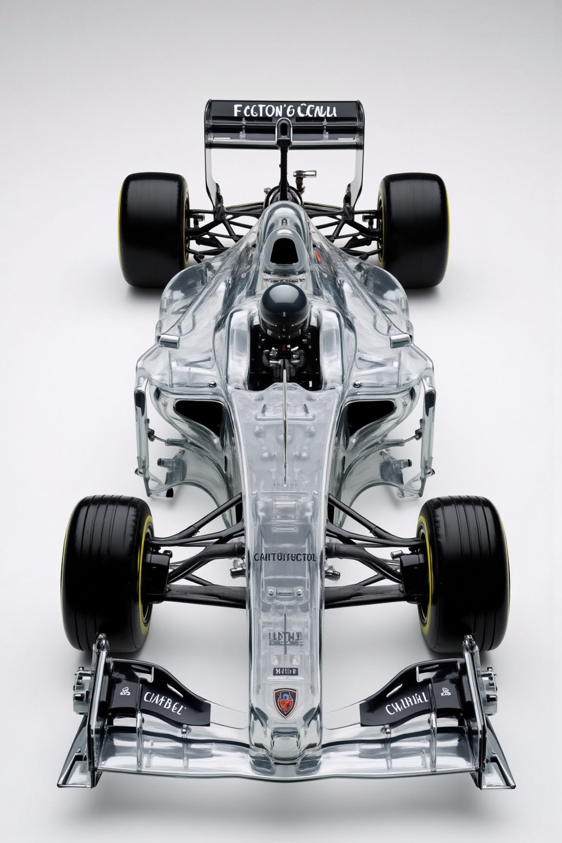 Acrylic, Translucent style, Leyton House Formula One (F1) Race Car.