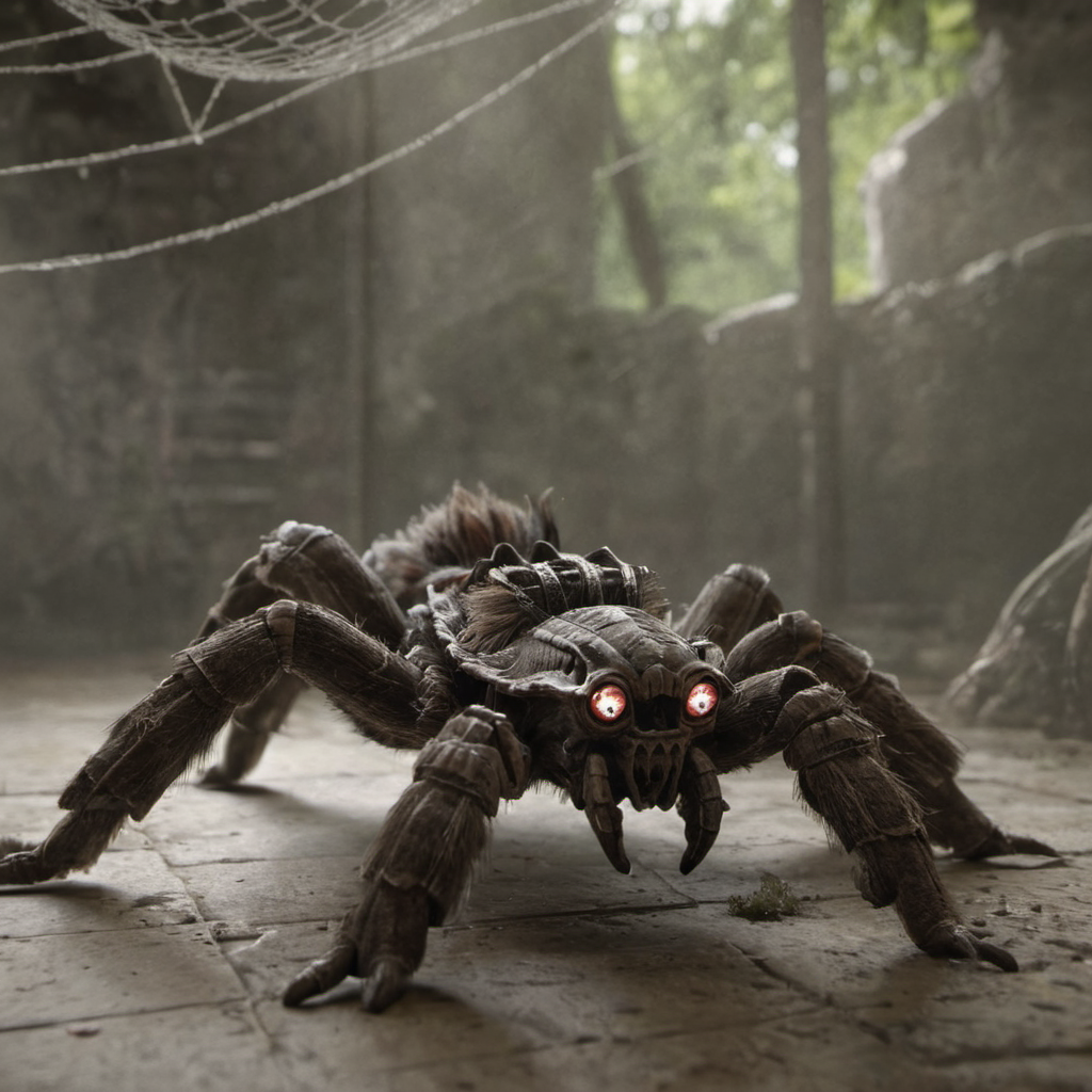<lora:Colossus-000004:0.7>,giant tarantula sitting in spider net,cinematic,50nm dof,bokeh,realistic,sharp focus,ultra detailed,128k uhd,awardwinning,trending on artstation