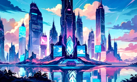 score_9, score_8_up, score_7_up,
<lora:Cyberpunk_Architecture_(Architecture)_(Pony)_(AD):0.8> Cyberpunk Architecture, monumental architecture, architecture, city, cityscape, scenery, building, skyscraper, future, scifi, science fiction, cyberpunk, city skyline,
8K, In'ei, chiaroscuro, rim lighting, perfect depth of field shot, beautiful, sharp focus, crisp details, subsurface scattering and reflections,
photographic anime clouds, photographic realism, masterclass anime, science fiction masterpiece, holograms, holographic advertisements, neon lights, masterclass color theory, asymmetric composition, random time of the day, 8K CGI render, no humans, no_humans, day time, masterclass watercolor painting,
in the style of and art by Thomas Kinkade,
BREAK zPDXL, zPDXLxxx, <lora:sdxl_lightning_8step_lora:0.4> <lora:detailed_notrigger:0.5>