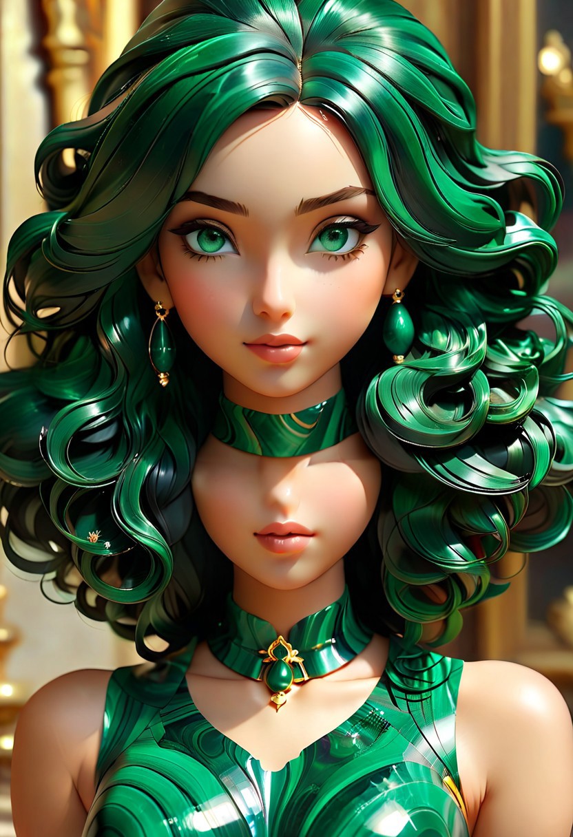 Masterpiece, best quality, 1girl, malachite_style