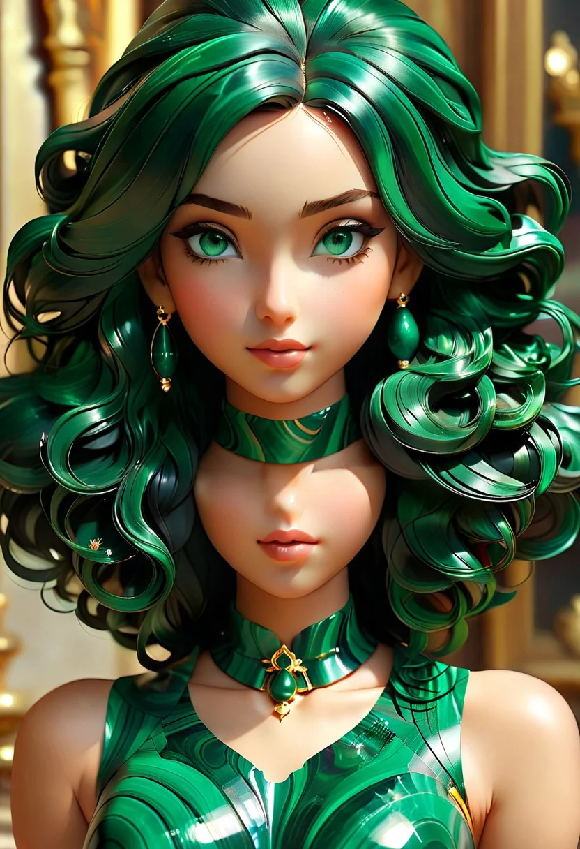 Masterpiece, best quality, 1girl, malachite_style