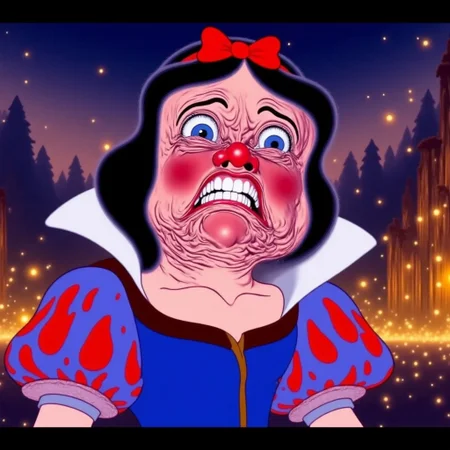 Snow White, 1937 animation, hand drawn rotoscope, film screen grab, overjoyed, celebrating, unable to contain maximal joyous emotion, happy, glee, bliss, elated, postmeme, meme with pure humor, fun, joy