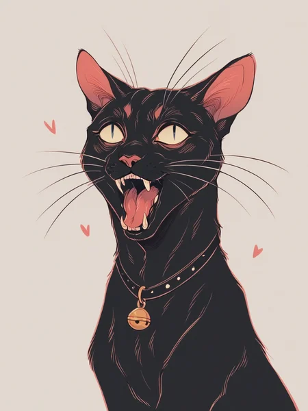 score_9, score_8_up, score_7_up, score_6_up, score_5_up, score_4_up, <lora:h3ll1shXLP2:0.6> cat, h3ll1sh,