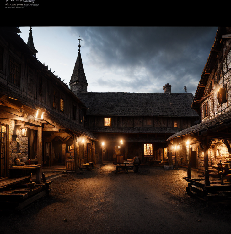 (masterpiece:1.2), (best quality,:1.2), 8k, HDR, ultra detailed, ((photorealistic)), professional light, cinematic lighting, fashion photography, ambient lighting, background, a gothic medieval village, Darkness, <lora:Darkness-10:1>,  epiCPhoto,