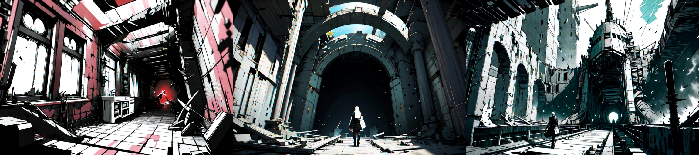 highly insanely detailed, masterpiece, top quality, best quality, highres, 4k, 8k, RAW photo, (very aesthetic, beautiful and aesthetic), 
__lazy-wildcards/subject/env-bg/nihei_tsutomu-blame-env/prompts__, 
<lora:ABARA:0.7>, 
(1girl:1.3), 
solo focus, 
__lazy-wildcards/dataset/background__,âââ