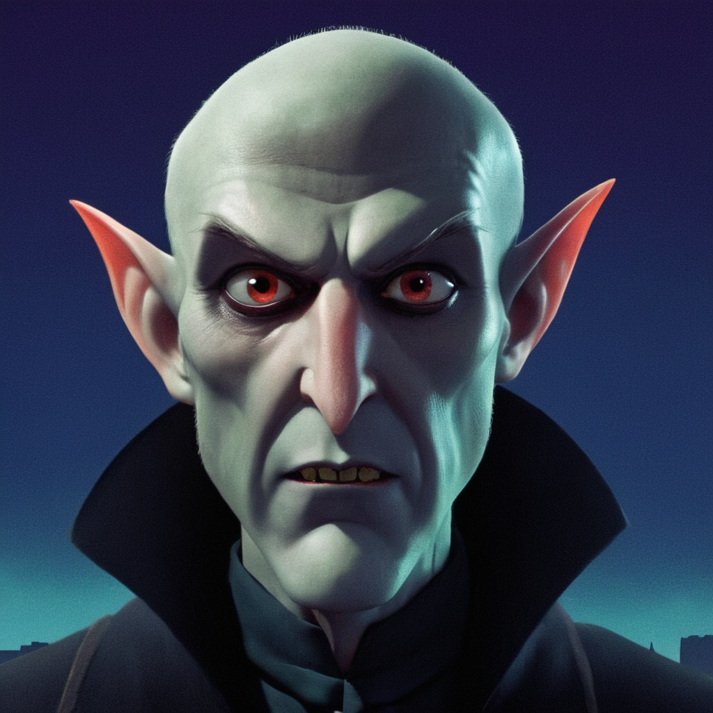 anime artwork of  <lora:Nosferatu:0.5>
an animated Nosferatu character in Animated Series Style <lora:Batman The Animated Series Style:1>, anime style, key visual, vibrant, studio anime,  highly detailed