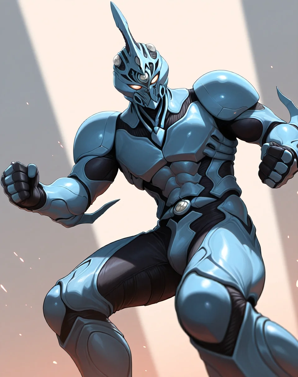 perfect depth of field shot, masterpiece, beautiful, sharp focus, crisp details,
<lora:Guyver_(Guyver)_(Illustrious)_(AD):1> Guyver, bioboosted armor,
exterior, science fiction, high science fiction, action anime style background,
dynamic action, dynamic perspective, dutch angle, bent knee, cowboy shot,
male focus, perfect proportions, abs, impressive physique, gradient style anime coloring, strong, handsome facial features, imposing presence, ((colored body, fighting scene, solo, ):1.5), hyper muscular,
EZRealPONYXL, zPDXL, Smooth Quality, lazynsfw,