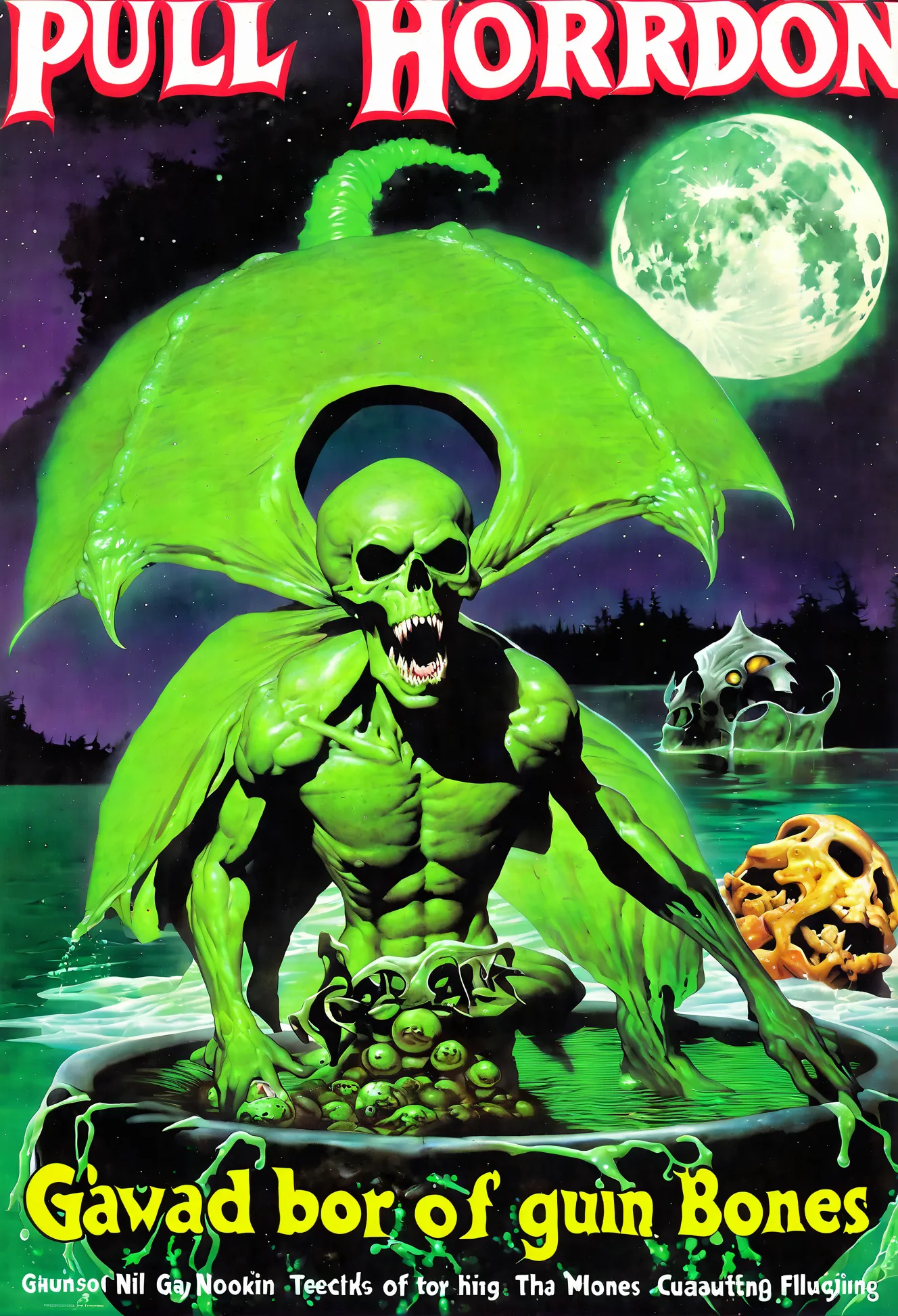 pulp horror, bubbling cauldron full of green liquid,full moon,gnawing on bones<lora:EnvyPulpHorrorXL01:1.5:1.5:lbw=ALL>