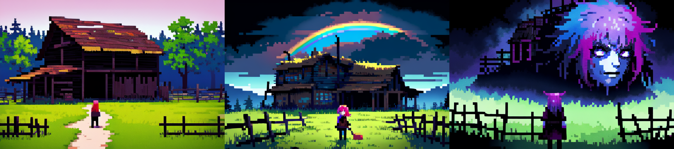 (otherworldly), highly insanely detailed, masterpiece, top quality, best quality, highres, 4k, 8k, RAW photo, (very aesthetic, beautiful and aesthetic), farm, fields, barn, fence, fantfa, <lora:FantasyFarm-10:1>, 
1girl, 
(__lazy-wildcards/char/haircolor__), 
(__lazy-wildcards/dataset/background-color__),âââ