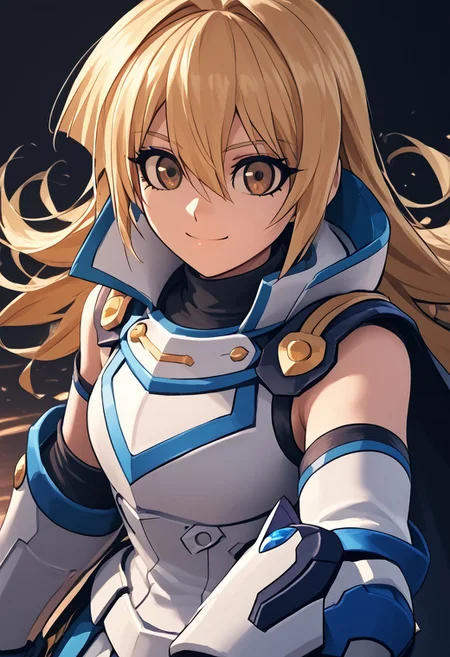 score_4,score_5,score_6,score_7_up,score_8_up,score_9
((masterpiece,best quality,ultra detailed,highres,HD,4k:1.2)),
Azure Striker Gunvolt(Main),shining highlights,
1girl, solo, girl focus,solo focus,face focus,
asukatj_def, brown eyes, blonde hair, long hair, hair between eyes,
cape, cloak, armor, spikes, gauntlets,
smile,light smile,