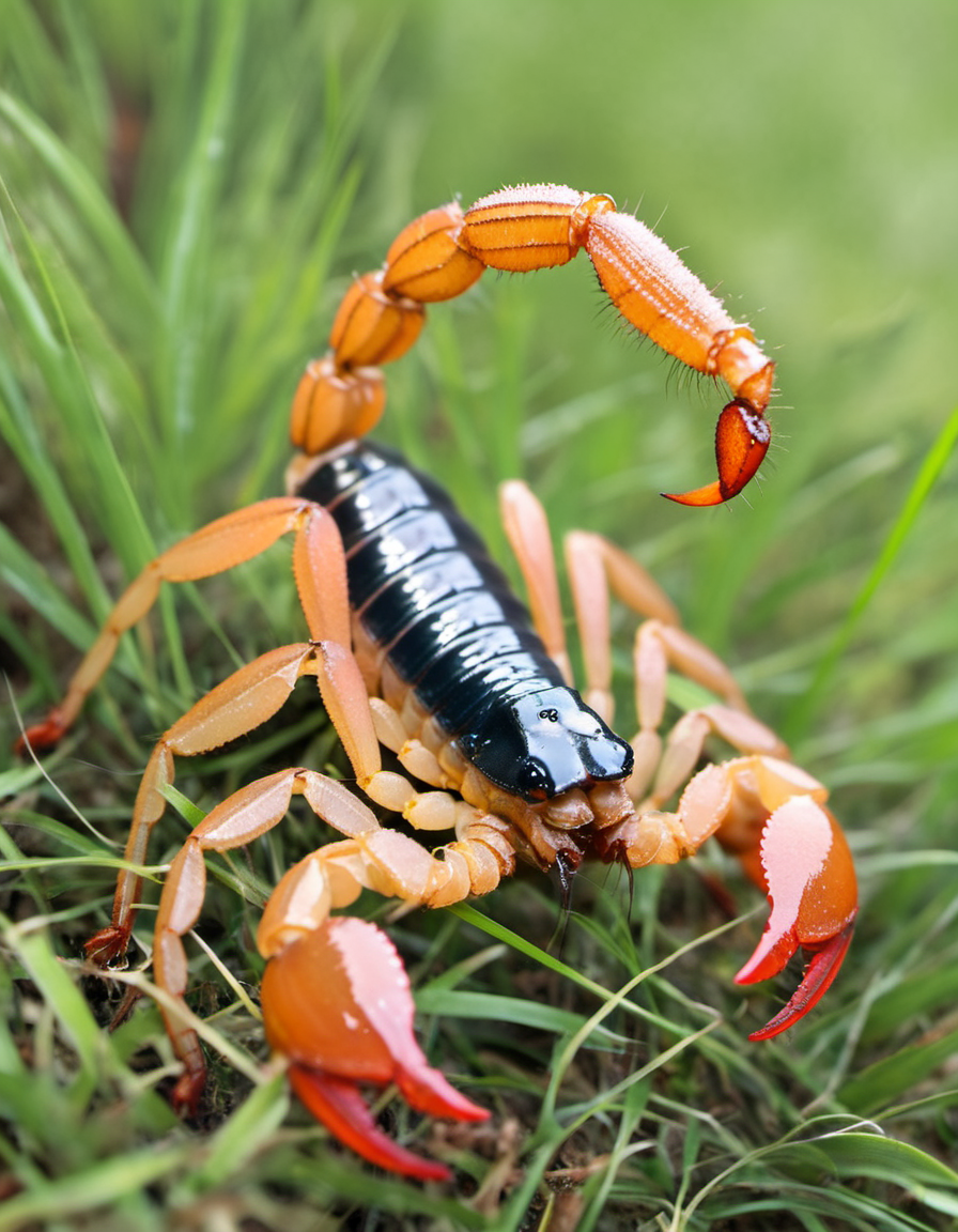 (Realistic:1.5) EdobScorpion, tentacles, solo, non-humanoid robot, shorts, grass, meat, claws, nude, bug, barefoot, dinosaur, <lora:EdobScorpionPhotoReal_XL_v1.0:0.8>
