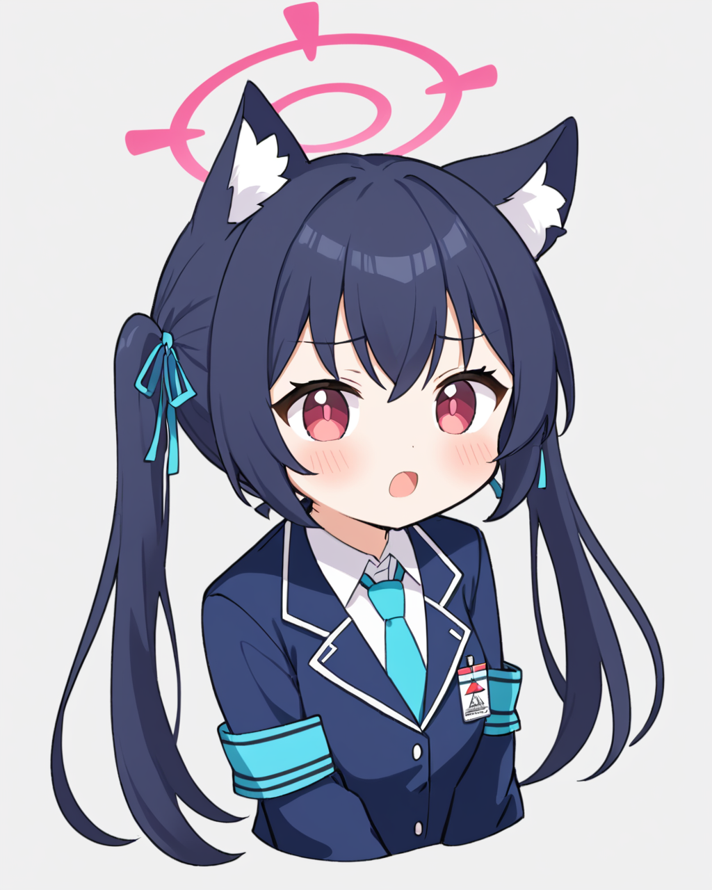 serika \(blue archive\),1girl, twintails, solo, halo, chibi, white_background, open_mouth, simple_background, fang, upper_body, blue_necktie, jacket, blush_stickers, animal_ear_fluff, armband, hair_ribbon, id_card, shirt
<lora:serika_(blue_archive)_image1321_2023-11-28-000012:1>halo. gorgeous,key visual, vibrant, studio anime,award-winning, professional, highly detailed,high budget, cinemascope