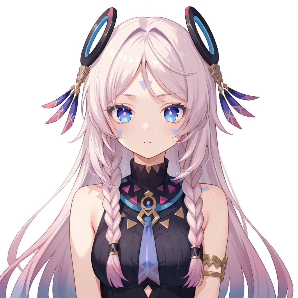 score_9, score_8_up, score_7_up, anime source, simple background,
1girl, citlali, braid, blue eyes, pink pupils, gradient hair, long hair, mark,
<lora:citlali_pony_v1:0.7>