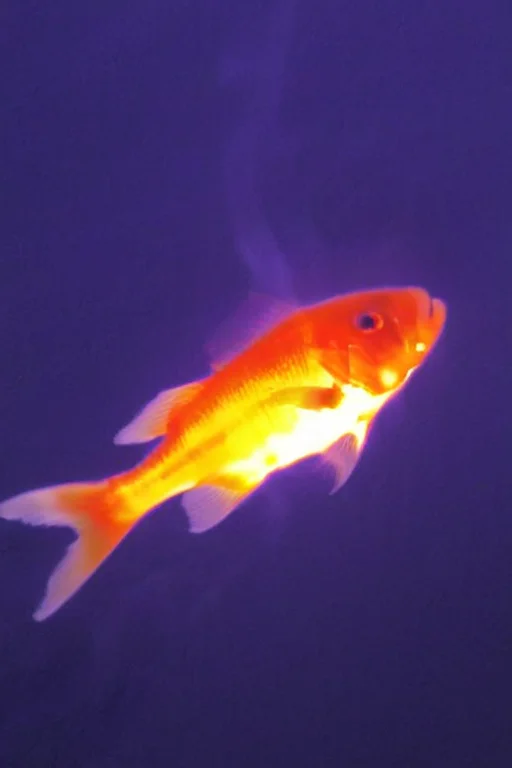 dog fights fish, thermalvision <lora:thermalvision_v0.0.3:1.3>