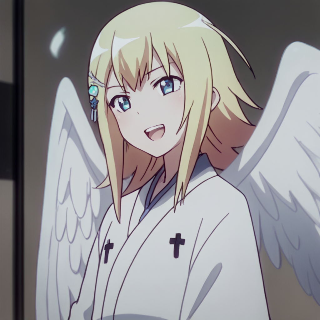 score_9, score_8_up, score_7_up, score_6_up, score_5_up, score_4_up, source_anime,  Zeruel_DO, wings, dynamic pose, happy