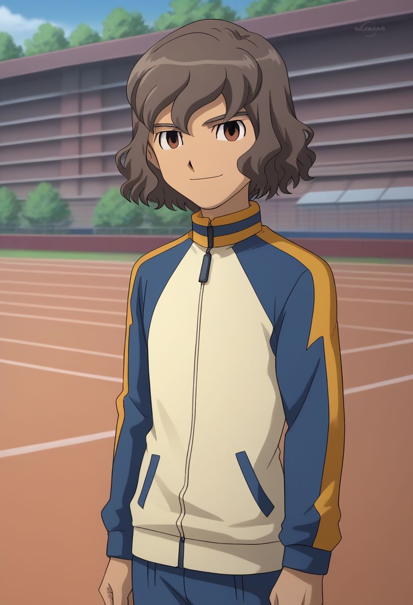 score_9, score_8_up, source_anime, highly detailed, 1boy, solo, male_focus, slender, skinny,
riccardo, 1boy, male focus, solo, brown hair, raimon, track jacket, brown eyes, 
jacket, track suit, gentle smile,
outdoor,