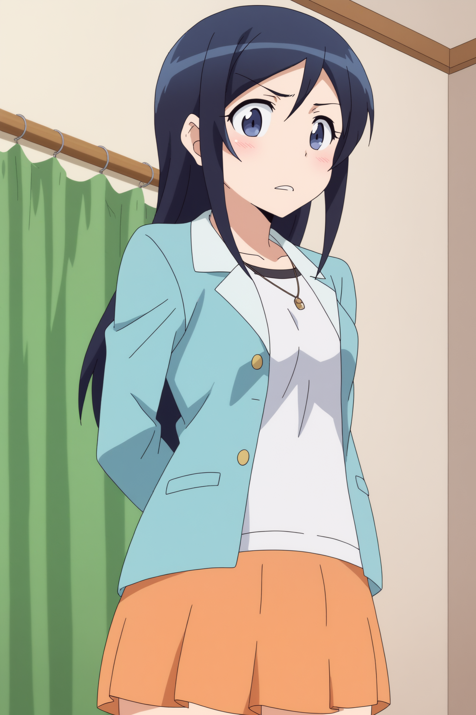 solo, anime coloring, Ayase Aragaki <lora:Oreimo-Ayase_Aragaki-PDXL:0.8>