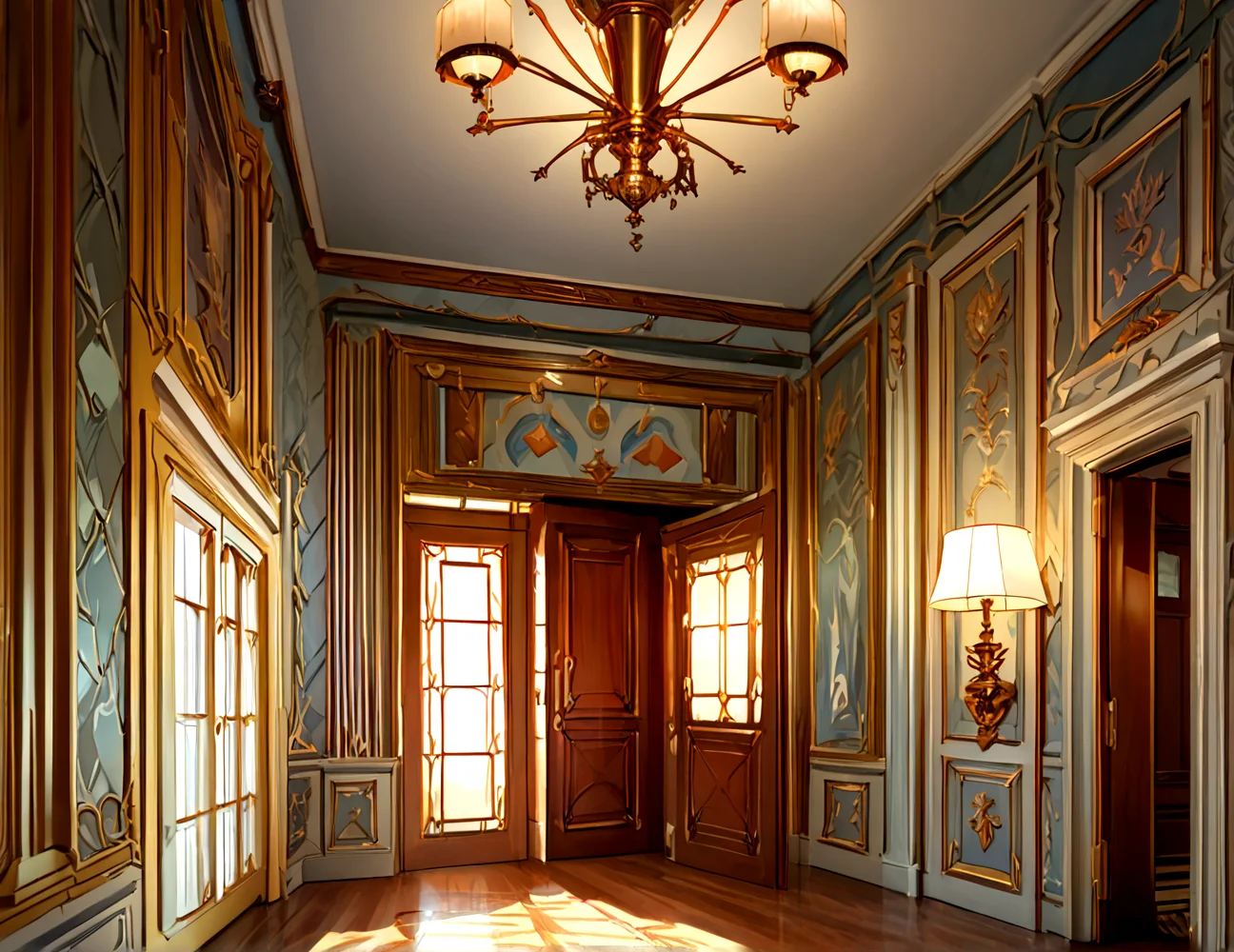 score_9, score_8_up, score_7_up,
<lora:Art_Deco_Interior_(Architecture)_(Pony)_(AD):1> art deco, interior, architecture, interior design, marble, limestone, intricately designed (windows, doors, metals doors, ceiling, lamp, metal wall panels, wood wall panels, ceiling panels, ),
8K, In'ei, chiaroscuro, rim lighting, perfect depth of field shot, beautiful, subsurface scattering, idealized city, wide beautiful boulevards, busy city center, parks and manicured lawn areas, large parks, plazas, detailed fluffy anime clouds, skyscrapers, made out of limestone, art deco windows, photographic realism, soft lighting, soft shading, art by Thomas Kinkade,
BREAK zPDXL, zPDXLxxx, <lora:wowifierXL:0.2> art by mooncryptowow <lora:sdxl_lightning_8step_lora:0.4> <lora:detailed_notrigger:0.5>