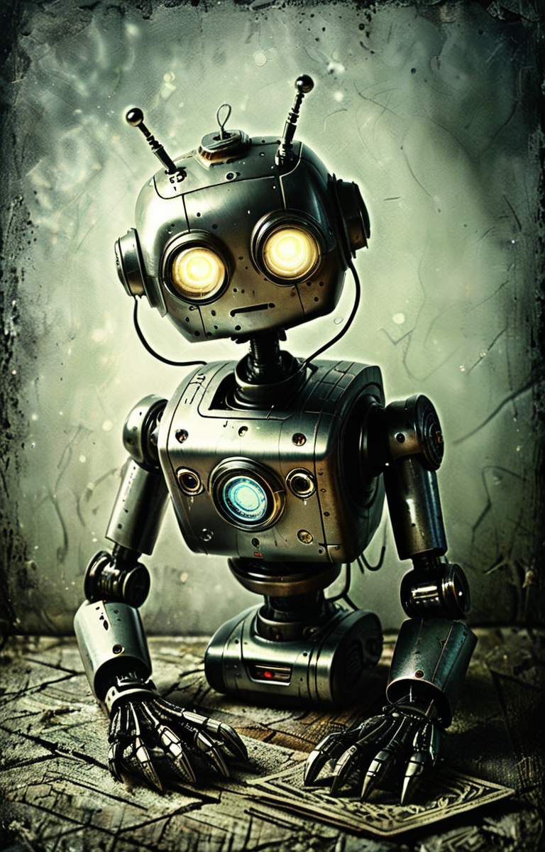 masterpiece,best quality,<lora:tbh21-sdxl:0.9>,illustration, portrait of Housework robots