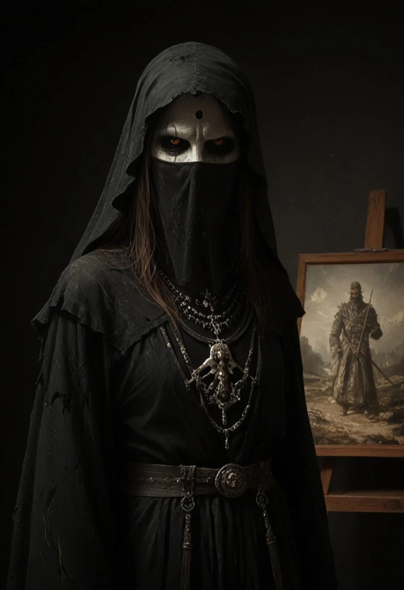 anhei,This is a very detailed digital artwork in a dark fantasy style,a painting of skulls floating under a veil trying to escape out,a fine art painting,cgsociety,fantasy art,detailed painting,concept art,artstation hd 5,