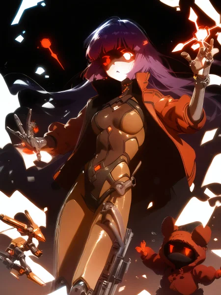 score_9,score_8_up,score_7_up,score_6_up,source_anime,<lora:MeMaXL_V3:1>, <lora:add-detail-xl:1>, <lora:naipony2:0.8>, 
android, robot, joints, mechanical_arms, mechanical legs, long purple hair, hollow eyes, red pixel eyes, casting spell, magic, glowing hand, <lora:DollXL:0.6>, 
skinbodysuit, bodysuit, <lora:skinbodysuit_e4-000010:0.8>,