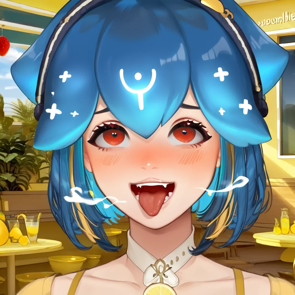 (score_9, score_8_up, score_7_up, score_6_up, score_5_up, score_4_up),
BaoTheWhale,lemon outfit,score_9,1girl,solo,blush,smile,open mouth,bangs,blonde hair,red eyes,hair between eyes,blue hair,multicolored hair,teeth,tongue,virtual youtuber,tongue out,fangs,looking up,portrait,breath
<lora:bao_vtuber_pony:0.8>