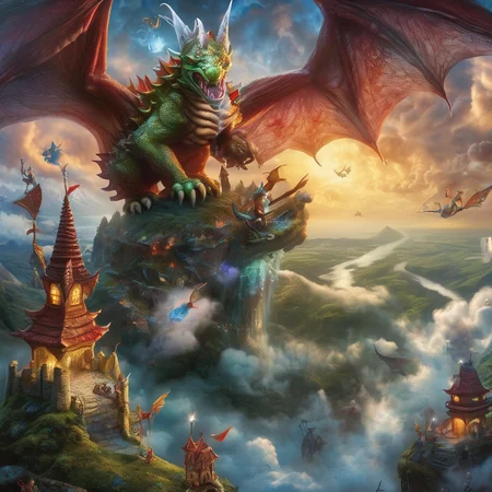 Fujifilm quality photograph (best quality)++, (masterpiece)++, (detailed)+, elf on the shelf fighting a Dragon, (fantasy illustration)1.3, enchanting Dragon battle elf on the shelf, mystical battle, (many gnomes battling)1.4 (whimsical charm).4 Otherworldly charm, mystical sky, (Luis Royo)1.2, (Yoshitaka Amano)1.1, moonlit night, soft colors, (detailed cloudscape)1.3, (high-resolution)1.2 (gnomes battling everywhere)1.2 , <lora:DonM3t3rn1tyXL-v1.1:0.3> DonM3t3rn1tyXL <lora:DonMD1g174l4sc3nc10nXL:0.3> DonMD1g174l4sc3nc10nXL <lora:Dragons:0.8> dragon <lora:EnvyMagicalXL01:0.3> magical <lora:FantasyLandscape:0.8> FanLan