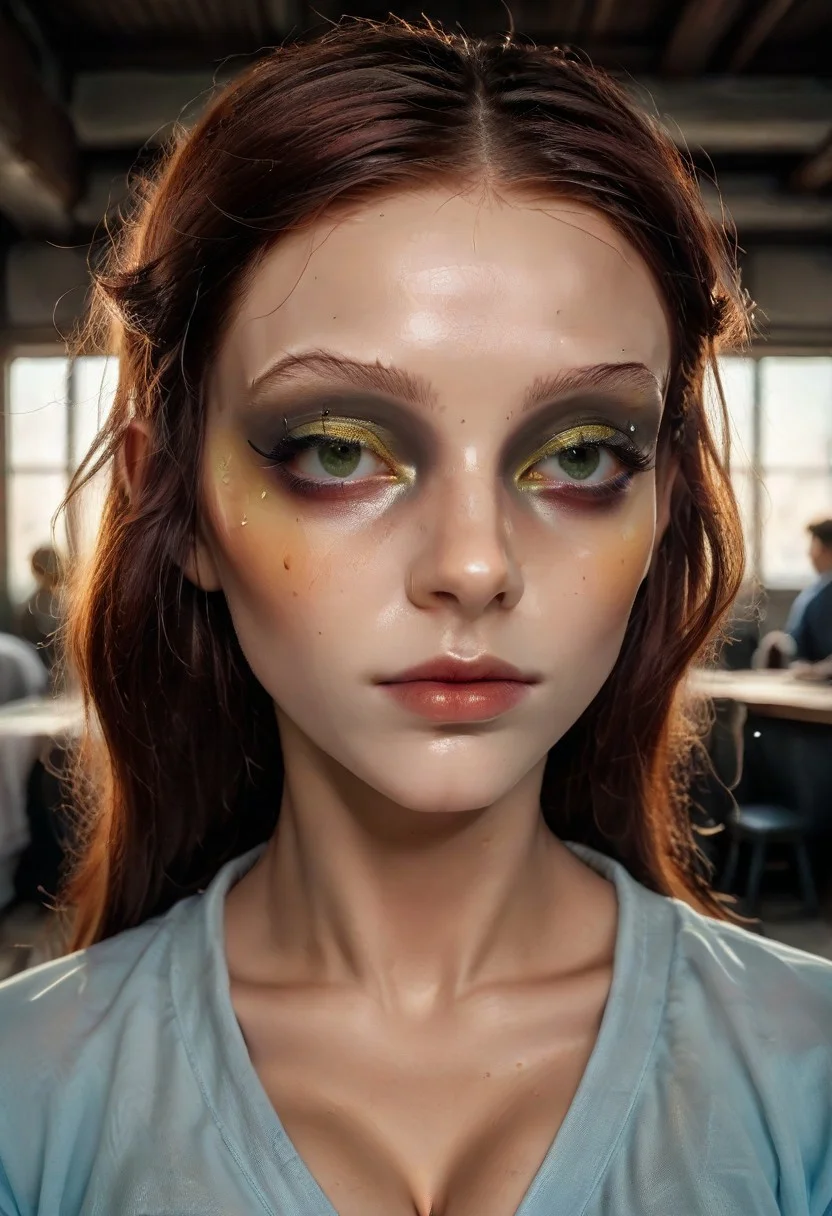 score_9, score_8_up, score_7_up, rating_safe, concept art, semi-realistic, 1girl, solo.
Young beautiful face, fit body, MakeUp.
((Big breast:1.2)), ((Round breast:1.2)).
GSSkin, ((Shine face))