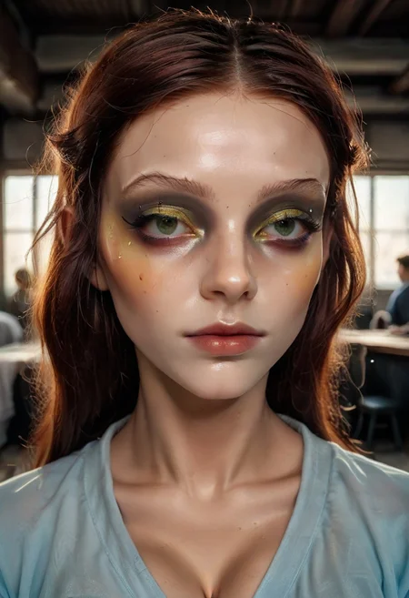 score_9, score_8_up, score_7_up, rating_safe, concept art, semi-realistic, 1girl, solo.
Young beautiful face, fit body, MakeUp.
((Big breast:1.2)), ((Round breast:1.2)).
GSSkin, ((Shine face))