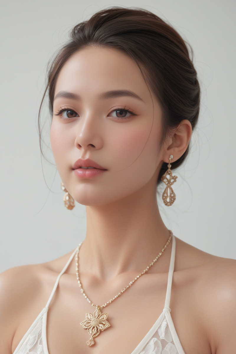 score_9, score_8_up, score_7_up,beautiful woman, 20 years old, japanese, Detailed Skin Textures and detailed skin pores ,(Detailed glans) and beautiful mouth and face, earrings, necklace,