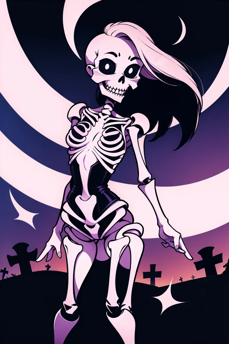 girl,cemetery, goth,corset,dynamic_pose,surprised,(skeleton:1.2),eyeliner,necromancer,aura,dark,wind,flat_chest ,(masterpiece,vibrant,detailed,highres:1.2)