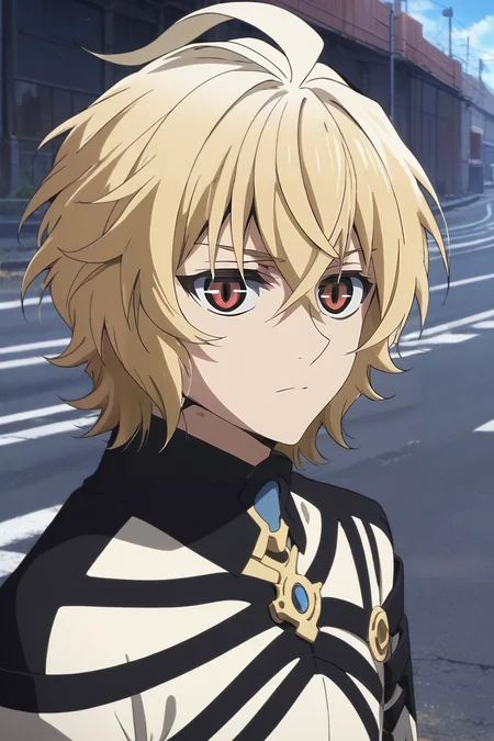 score_9, score_8_up, score_7_up, source_anime, intricate details, , looking at viewer, upper body, , 1boy, solo, male focus, <lora:mikaela_hyakuya_pony:0.96>, mikaela_hyakuya, blonde hair, red eyes, short hair, hair between eyes, bangs, ahoge, , highway, , <lora:sdxl_lightning_8step_lora:1>