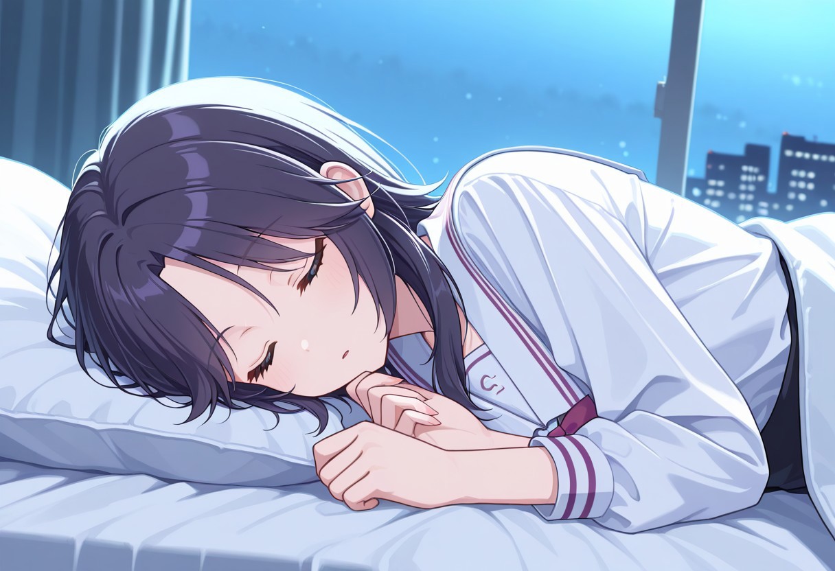 masterpiece, best quality, 32k, high resolution, absurdres, hida shouko, sleeping