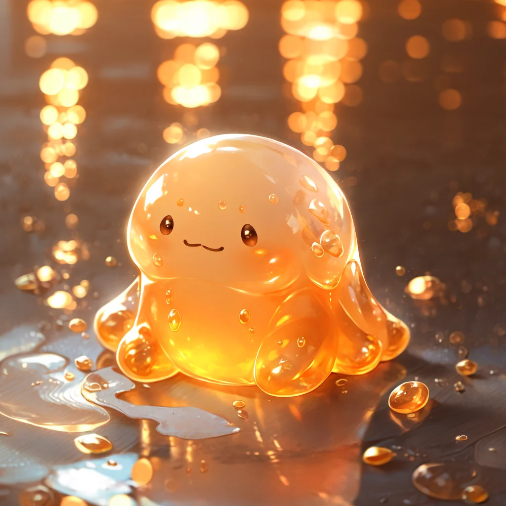 <lora:F_slime02:1> yellow slime