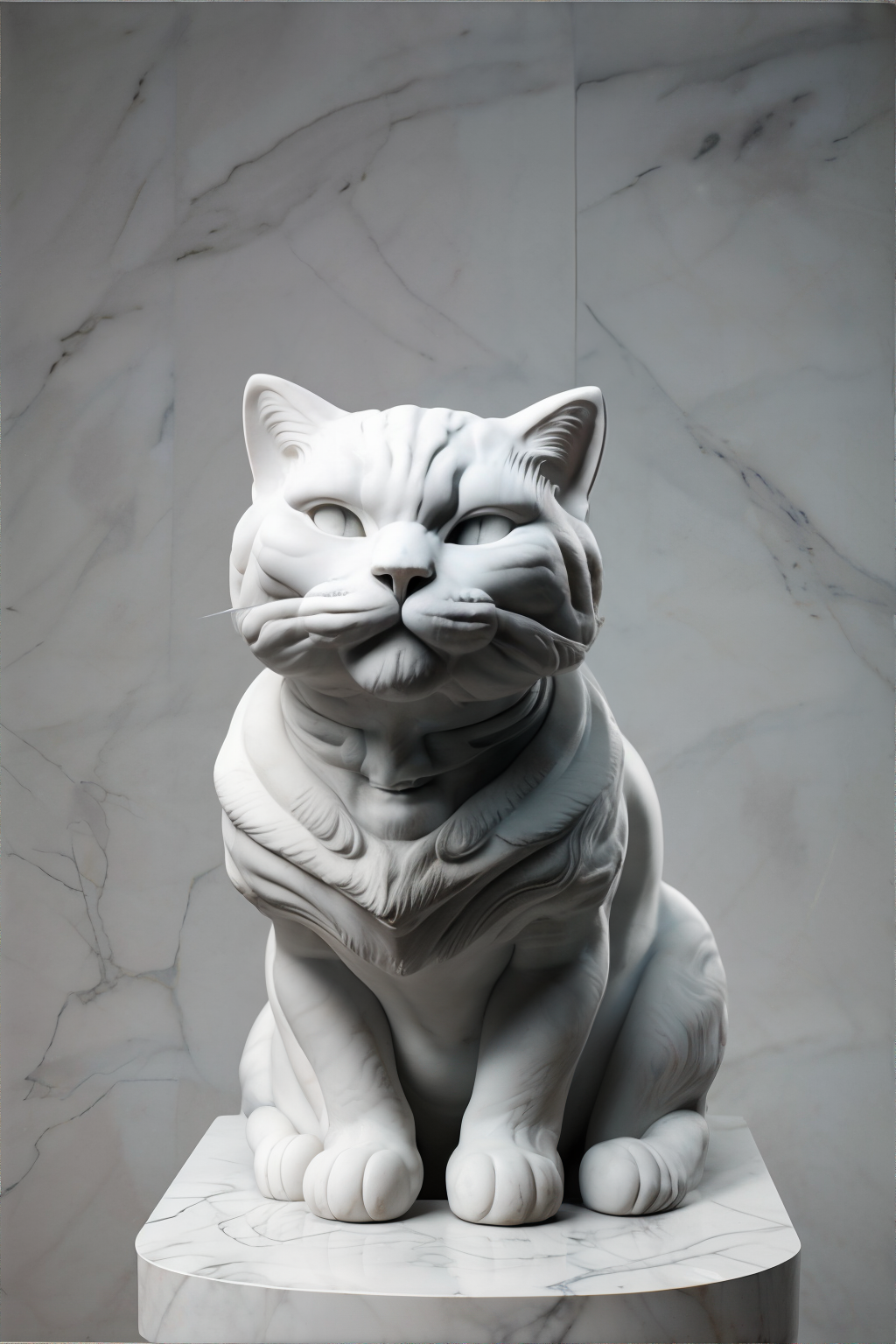 <lora:marblebust:0.8>, marble statue bust of a cat, no human || <lora:marblebust:0.2>, marble statue bust, masterpiece, 8k, high resolution, shallow depth of field, sharp focus