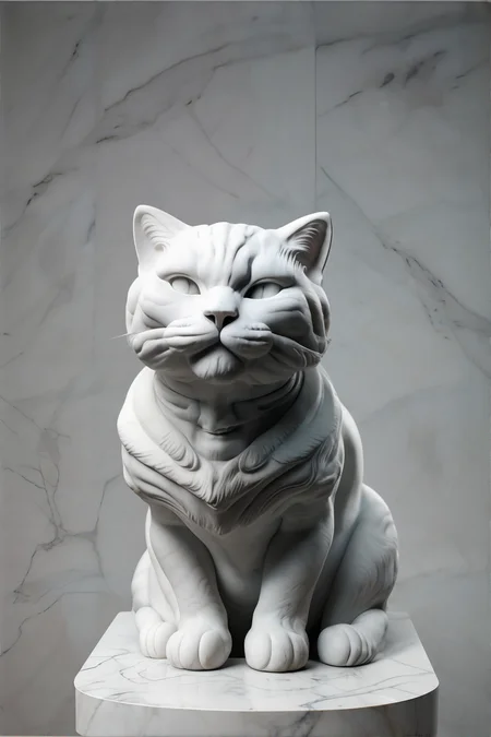 <lora:marblebust:0.8>, marble statue bust of a cat, no human || <lora:marblebust:0.2>, marble statue bust, masterpiece, 8k, high resolution, shallow depth of field, sharp focus